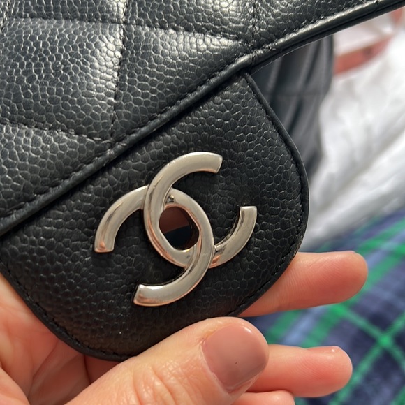 CHANEL JUMBO CAVIAR SINGLE FLAP BAG black silver - Picture 17 of 17